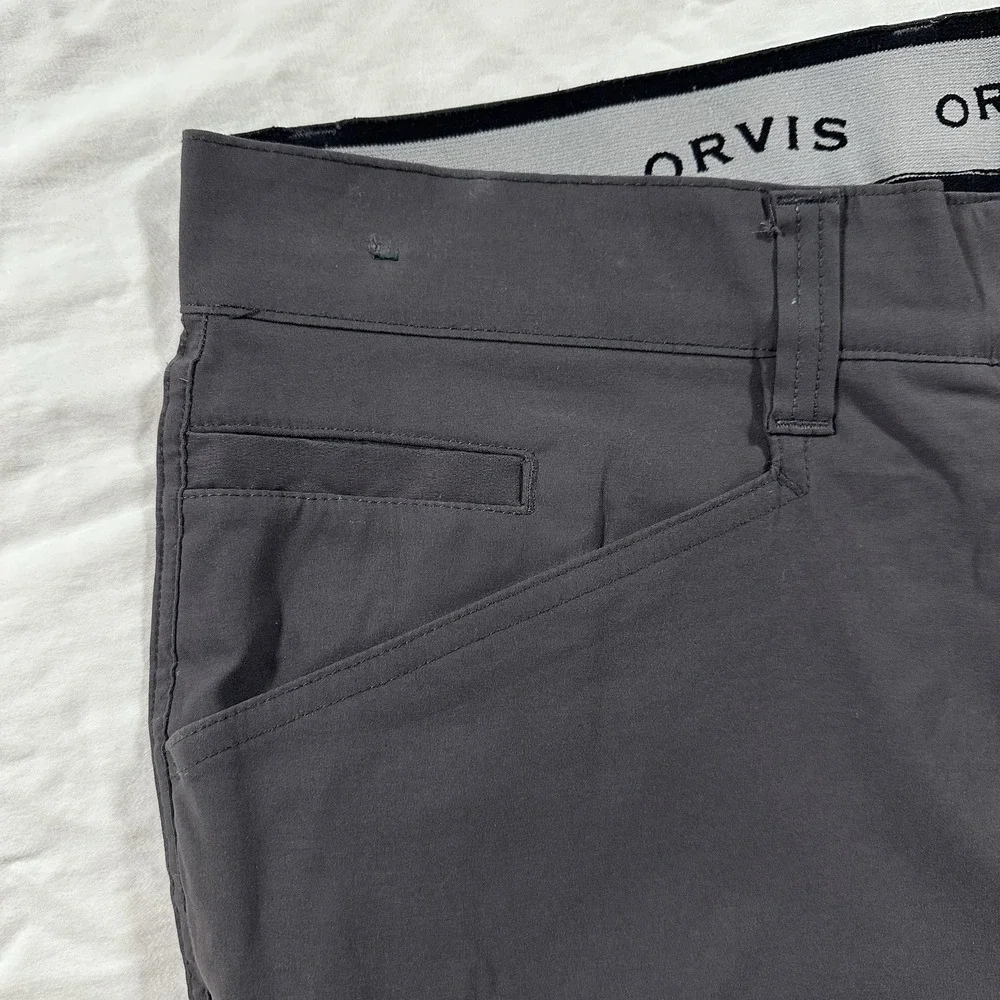 Orvis Men's Pants Tech Quick Dry Water Repellent Stretch Breathable Gray 32 x 32